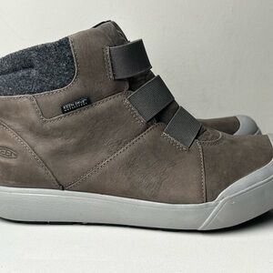 Keen Women's Sz 9  Elle Mid Winter Waterproof Insulated Boots Grey Leather Dry